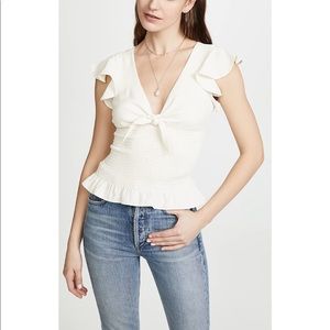 Amanda Uprichard Ember Smocked Top